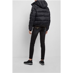 Chaqueta corta acolchada capucha