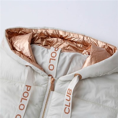 Повседневное хлопковое пальто с капюшоном ПОЛ*О