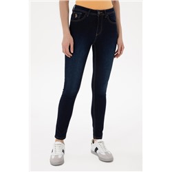 Kadın Koyu Mavi Skinny Fit Jean Pantolon