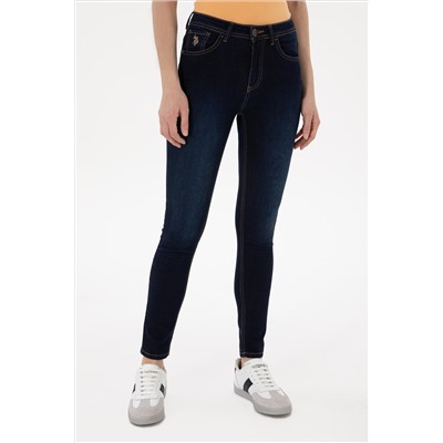 Kadın Koyu Mavi Skinny Fit Jean Pantolon