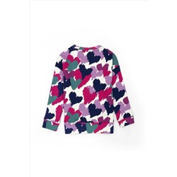 Çocuk Menekşe Bisiklet Yaka Sweatshirt