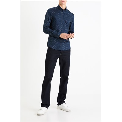 Camisa slim fit - Azul marino