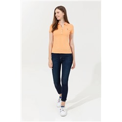 Kadın Turuncu Basic Polo Yaka Tişört