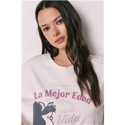 Pijama largo algodón Mafalda florecitas