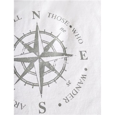 Футболка полуприлегающего кроя с принтом из премиального хлопка