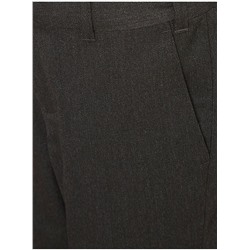 Boys Charcoal Plus Fit Regular Leg School Trouser 2 Pack