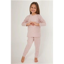 Kız Çocuk Pembe Pijama Takımı