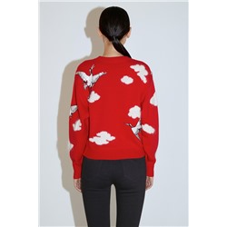 Jersey de lana y cachemir Rojo