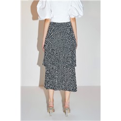 Falda midi Negro y blanco