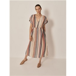 Kleid Aus Leinen-Mix