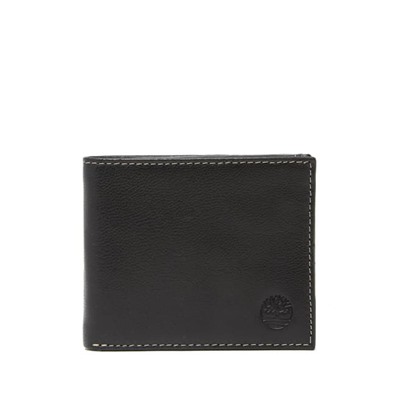 Timberland Contrast Stitch Leather Passcase Wallet