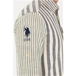 Erkek Çizgili Lacivert Gömlek