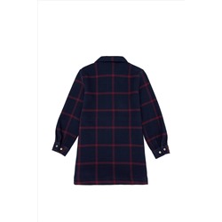 Kız Çocuk Lacivert Dokuma Elbise