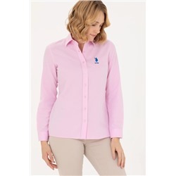 Kadın Manolya Uzun Kollu Basic Gömlek