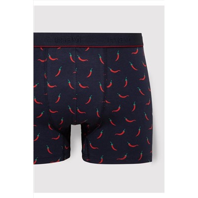 Mavi Biber Baskılı Lacivert Boxer 091943-29722