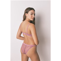 Braga clásica encaje y terciopelo rosa