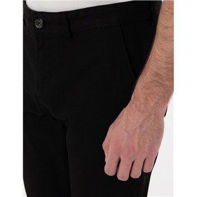 Siyah Slim Fit Kanvas Pantolon