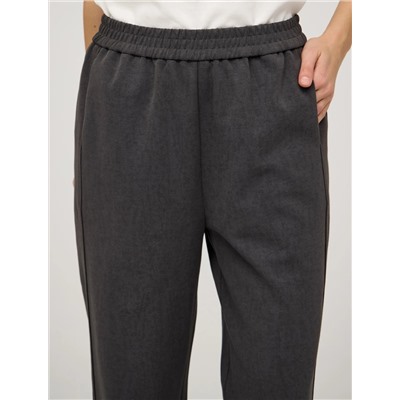 Серые широкие брюки с кантом