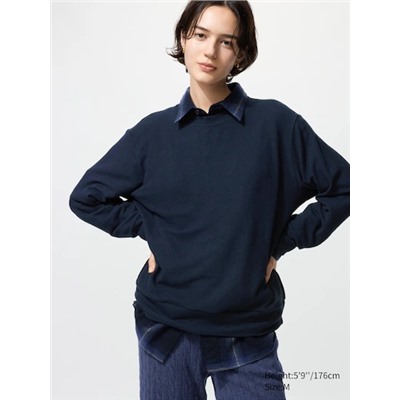 Soft Knit Fleece Crew Neck T-Shirt