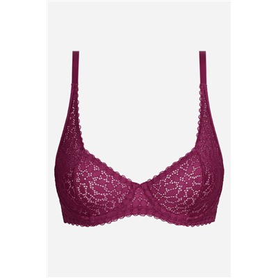 Sujetador con aro de encaje floral