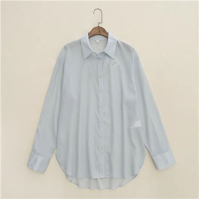 Женская лёгкая свободная рубашка из смесового тенселя, экспорт в Россию ЗОЛЛ*А