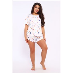 Домашний костюм с шортами больших размеров 5732