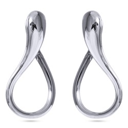 Серьги Геометрия (покрытие родий), Есть комплект