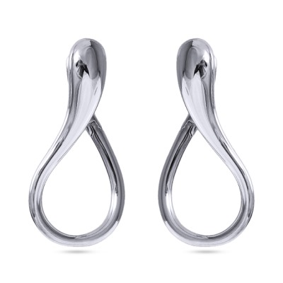 Серьги Геометрия (покрытие родий), Есть комплект