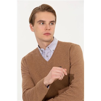 Erkek Camel Melanj Basic Kazak