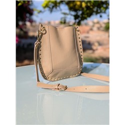Итальянская сумка из натуральной кожи AB.Z PELLE TTA 440 TAUPE
