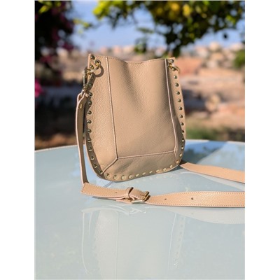 Итальянская сумка из натуральной кожи AB.Z PELLE TTA 440 TAUPE