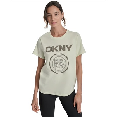 DKNY Sport Women's Medallion Logo Crewneck T-Shirt