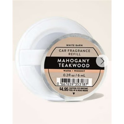 Mahogany Teakwood Car Fragrance Refill