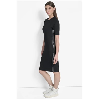 BODYCON DRESS WITH LOGO TAPING