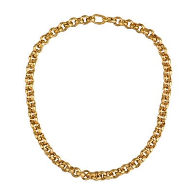 Колье (звено 9мм; покрытие античное золото) 45см, Есть комплект