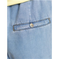 Брюки-палаццо с поясом на резинке из джинсового лиоцелла