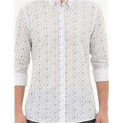 Lacivert Slim Fit Uzun Kollu Gömlek