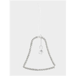 Игрушка елочная, 12 см, пластик/металл, серебристая, Колокольчик, Event