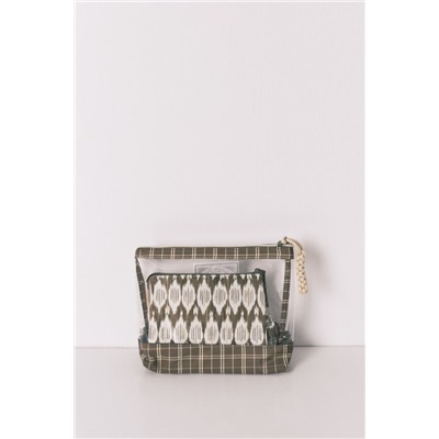 Pack 3 neceseres estampado verde