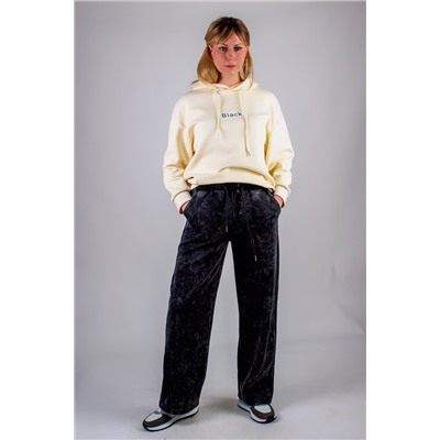 Унисекс-худи из премиальной ткани Black без начеса