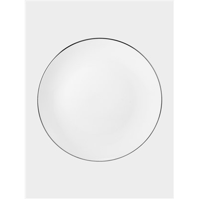 Сервиз обеденный, 4 перс, 12 пр, фарфор P, белый, с серебристым кантом, White Platinum