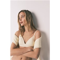 Sujetador triangular relleno amarillo