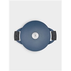 Кастрюля, 24 см, 4.2 л, с крышкой, с покрытием, алюминий, синяя, Agile