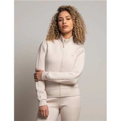 WHITE LABEL MOCK NECK FULL ZIP SCUBA TRACK JACKET