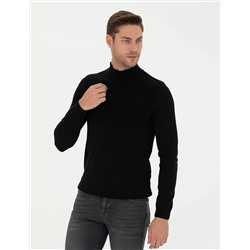 Siyah Slim Fit Kazak