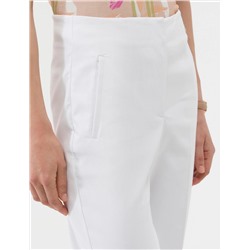 Beyaz Havuç Fit Kumaş Pantolon