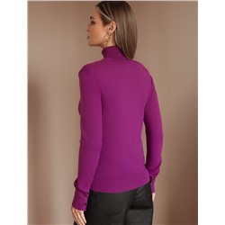 Водолазка тонкой вязки из хлопка с нейлоном