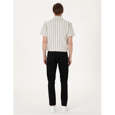 Siyah Slim Fit Jean Pantolon