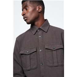 Camisa slim fit Antracita