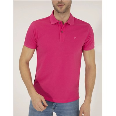 Pembe Slim Fit Polo Yaka Basic Tişört